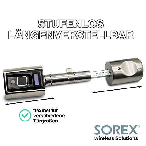 SOREX FLEX – Türöffner mit Fingerabdruck und RFID Zylinder inkl. Batterien - 3