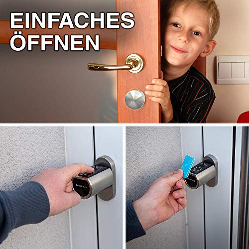 SOREX FLEX - Türschloss biometrisch mit deutschem Support! Türöffner mit Fingerabdruck und RFID Zylinder inkl. Batterien | Keine Schlüssel nötig | Keyless Smart Lock | elektronisches Schloss - 5