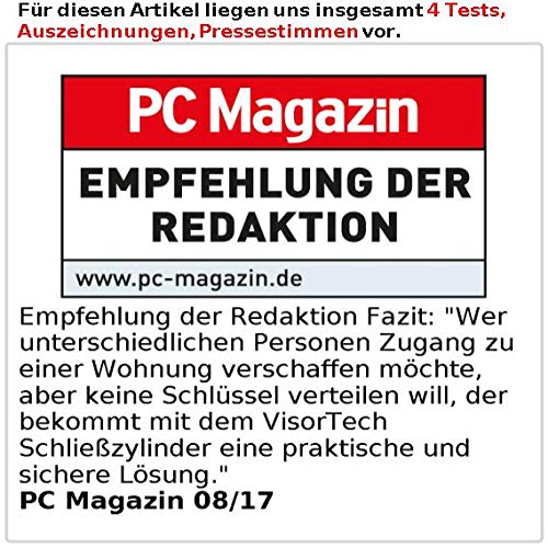 VisorTech Türschloss: Elektronischer Tür-Schließzylinder, Transponder, Code, Bluetooth & App (Elektronisches Türschloss) - 6