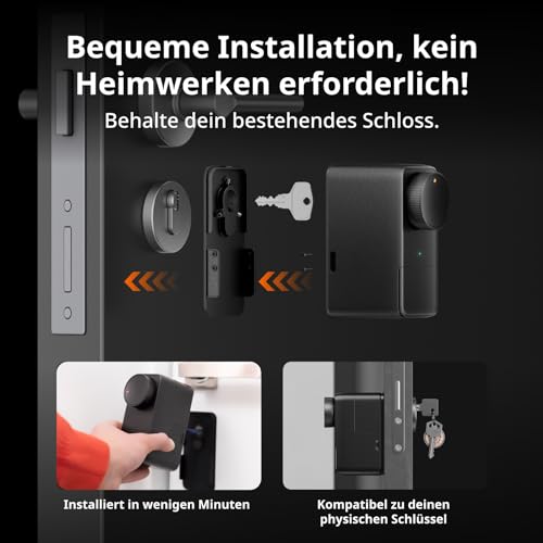SwitchBot WLAN Smart Lock Pro mit Touchscreen-Tastatur, Türriegelschlösser, Smartes Türschloss, Elektronisches Türschloss, Türöffner per App, Fingerprint, Code, Alexa, Google, unterstützt Matter - 3