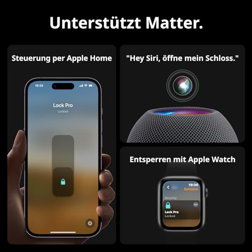SwitchBot WLAN Smart Lock Pro mit Touchscreen-Tastatur, Türriegelschlösser, Smartes Türschloss, Elektronisches Türschloss, Türöffner per App, Fingerprint, Code, Alexa, Google, unterstützt Matter - 4