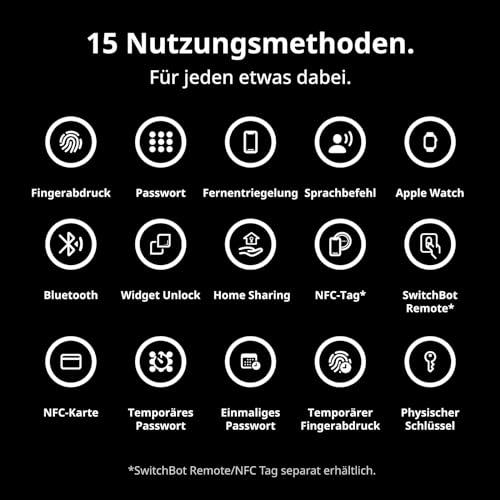 SwitchBot WLAN Smart Lock Pro mit Touchscreen-Tastatur, Türriegelschlösser, Smartes Türschloss, Elektronisches Türschloss, Türöffner per App, Fingerprint, Code, Alexa, Google, unterstützt Matter - 7