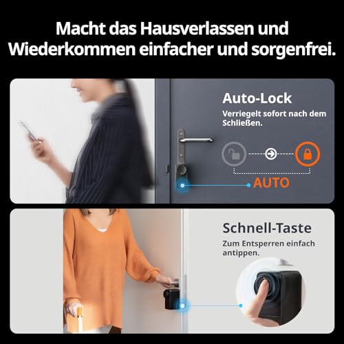 SwitchBot WLAN Smart Lock Pro mit Touchscreen-Tastatur, Türriegelschlösser, Smartes Türschloss, Elektronisches Türschloss, Türöffner per App, Fingerprint, Code, Alexa, Google, unterstützt Matter - 8