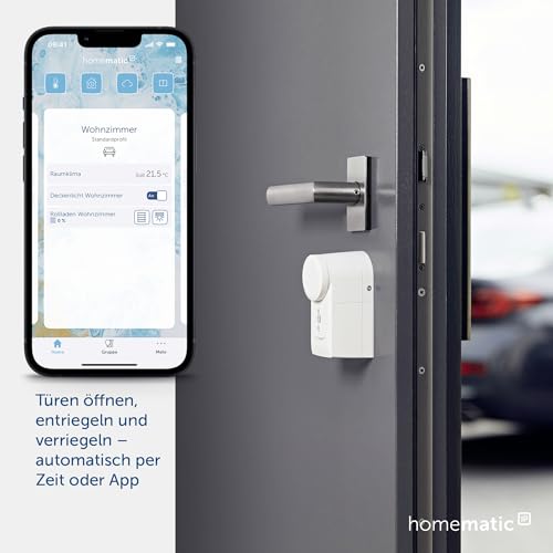 Homematic IP Smart Home Türschlossantrieb, elektronisches Türschloss, Smart Lock ohne Umbau, Türöffner per App, Alexa & Google Assistant, 154952A0 - 2