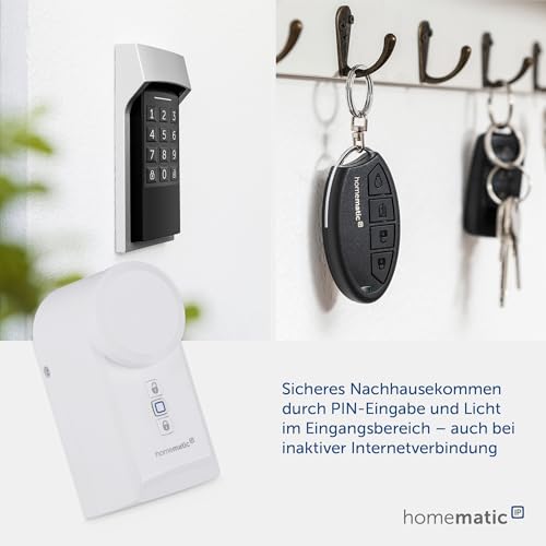 Homematic IP Smart Home Türschlossantrieb, elektronisches Türschloss, Smart Lock ohne Umbau, Türöffner per App, Alexa & Google Assistant, 154952A0 - 5
